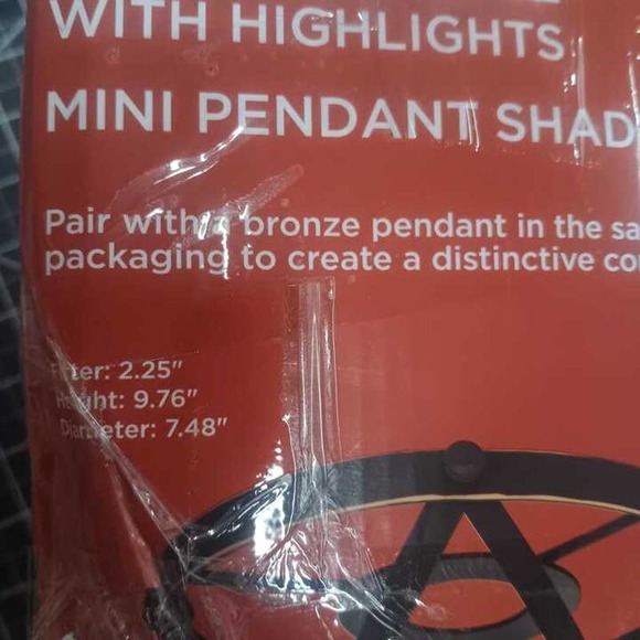 Matte Black Pendant Cage Shade 2.25 in. Fitter, 7.48"D,  9.76"H + Free Shipping - Picture 2 of 6
